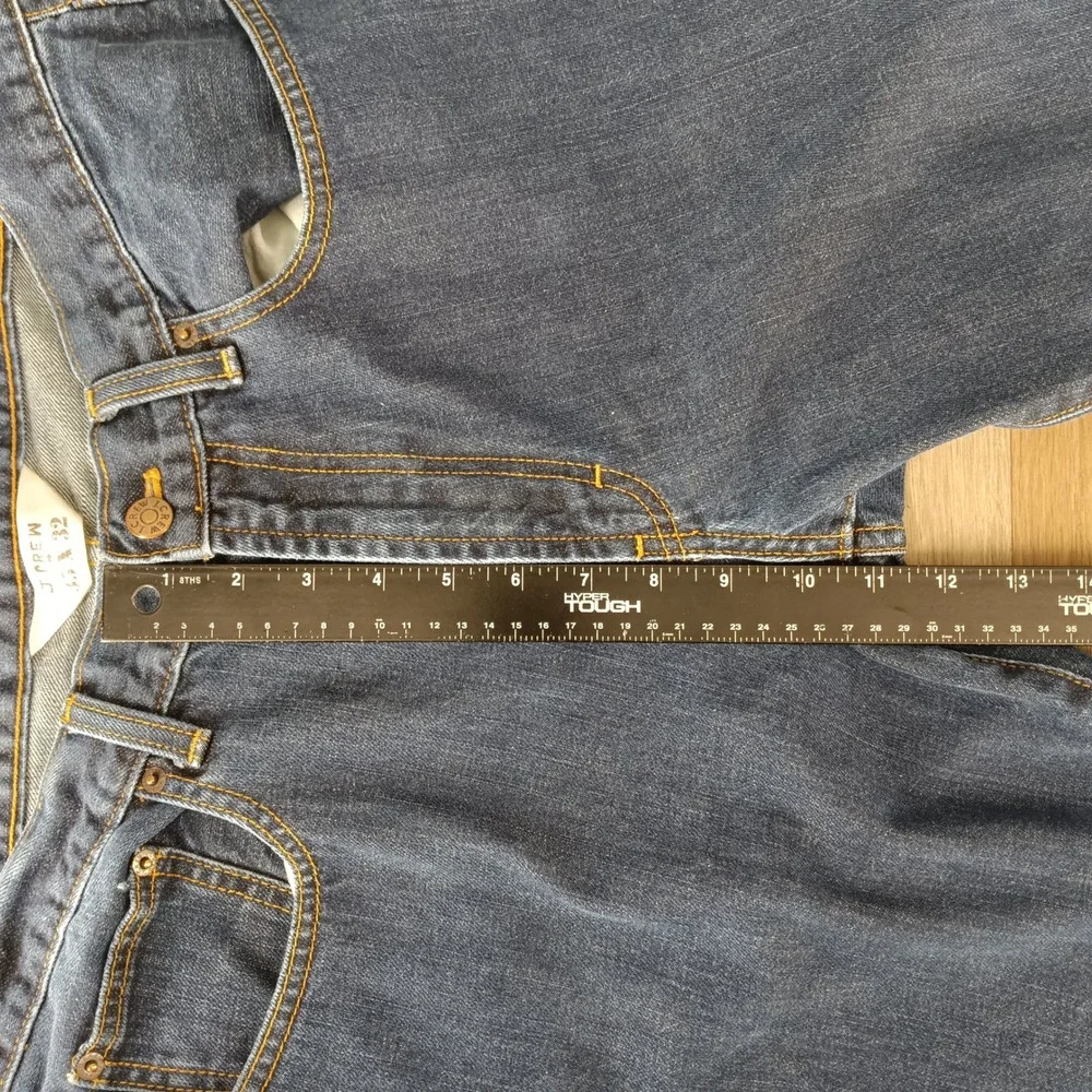 J Crew‎ Jeans Mens Size 35x32 Straight Leg Dark Wash Denim Casual Pants
